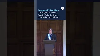 En el acto por el 25 de Mayo Milei elogió a Caputo: “Mi ministro se convirtió en un rockstar”