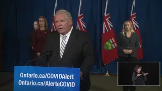 Premier Ford makes an announcement at Queen's Park | Oct 22