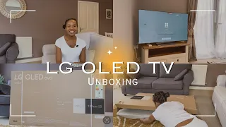 UNBOXING & SETTING UP THE LG C3 OLED 55INCH SMART TV ALL BY MYSELF