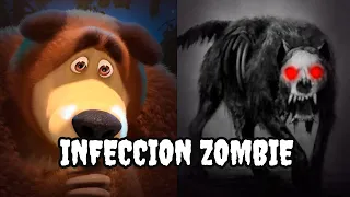 🎃 CREEPYPASTA DE MASHA Y EL OSO "INFECCION ZOMBIE"