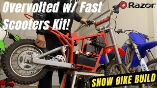 Fast Scooters Overvolt Kit Installation 48V Conversion | Razor MX500 Snow Bike Build