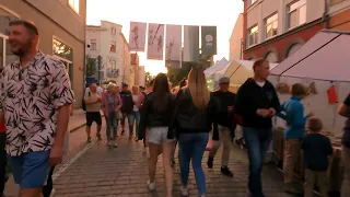 [4K] Night walk | Klaipeda Lithuania | Sea Festival Klaipeda | nightlife in Lithuania