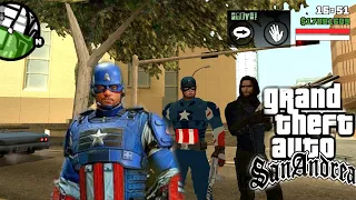 Americana Captain America outfit on Gta sa android- (PREVIEW).
