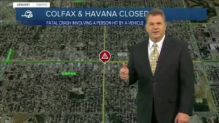 All lanes of Colfax and Havana close Friday morning for hit-and-run crash