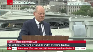 LIVE: Bundeskanzler Olaf Scholz trifft den kanadischen Premierminister Justin Trudeau