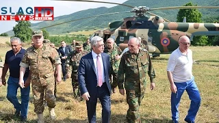 President of the Republic of Armenia Serzh Sargsyan arrived in Artsakh