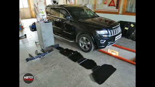 Jeep Grand Cherokee 2013 3.0D. Защита радиатора, двигателя, кпп, раздатки и заднего редуктора