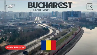 [4K] Artificial Lake in BUCHAREST, ROMANIA - LACUL MORI