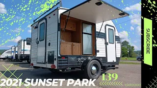 2021 @sunsetparkrv6370 Sunray 139 lightweight camper with Murphy bed and toy hauler area