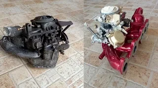 Mitsubishi Lancer Manifold Painting and Cleaning Carburetor
