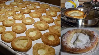 Ausgezogene Krapfen / Knieküchle / fränkische Küchle / Bauernkrapfen / German doughnuts
