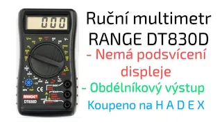 Ruční multimetr RANGE DT830D