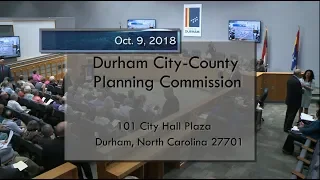 Durham Planning Commission Oct 9, 2018