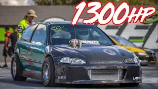 1300HP AWD Honda Breaks 7's! - Frustrate EG Civic