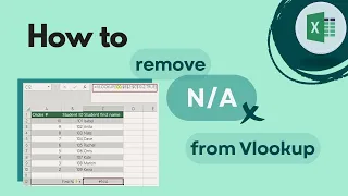 How to remove NA errors from VLOOKUP in Excel