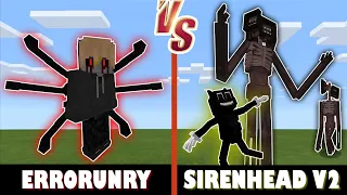 ErrorUnry vs  Sirenhead V2 | Minecraft (Crazy Battle!)