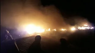Пожар в многоэтажке Сухума. Видео: МЧС Абхазии.