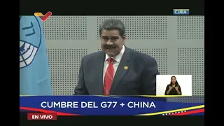 Maduro interviene en la Cumbre G77+China en La Habana,15 de septiembre de 2023
