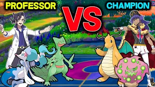 Professor VS Champion Pokemon! Who Wins in a Pokemon Battle?