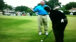 Phil Mickelson's flop shot over Dave Pelz