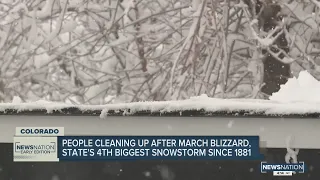 People cleaning up after March blizzard, Colorado's 4th biggest snowstorm since 1881