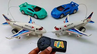 3d lights rc car and rc airplane unboxing - caar toy
