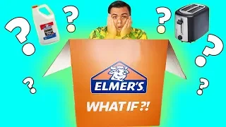 UNBOXING A WACKY MYSTERY SLIME PACKAGE!!! *DO NOT TRY THIS AT HOME!* Elmer's What If Challenge!