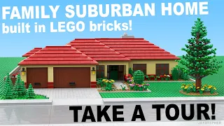 LEGO Family Suburban Home Custom Build MOC