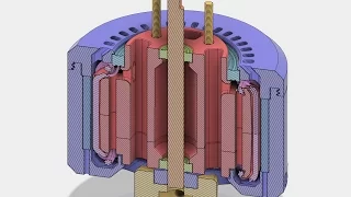 3d-printed Halbach Motor - Assembly Animation