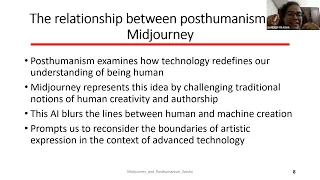 Posthumanism & Al| Midjourney: Bridging Posthumanism & AI for Creative Revolution | Prof Sarsha TS