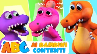 Impara i numeri con cinque piccoli coccodrilli | Ai Bambini Contenti | canzoni per bambini