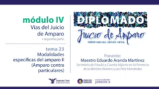 Viernes 13 de mayo de 2022. Diplomado "Juicio de Amparo", edición 2022. Módulo IV.