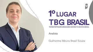 Concurso TBG: Guilherme Brasil, aprovado em 1º lugar para Analista Júnior - Auditoria e Compliance.