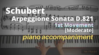 Schubert - Arpeggione Sonata D.821, 1st Mov: Piano Accompaniment [Moderate]