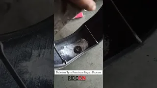 Tubeless Tyre Puncture Repair Process #informativevideo #mushroompuncture #tyrepuncture