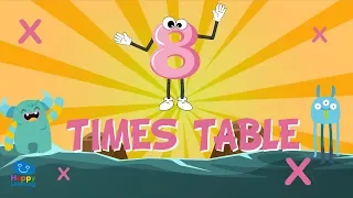 8 Times Table Song: Easy Peasy Maths | Educational Videos for Kids