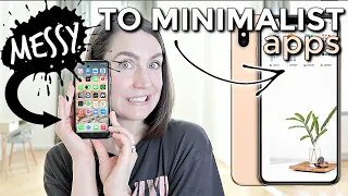 📱How to declutter and organize iPhone apps (for a REAL minimalist phone!) | DIGITAL MINIMALISM