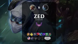 Zed Jungle vs Maokai - NA Master Patch 14.1