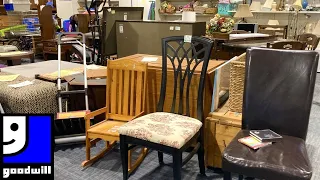 GOODWILL SHOP WITH ME FURNITURE CHAIRS TABLES HOME DECOR KITCHENWARE SHOPPING STORE WALK THROUGH