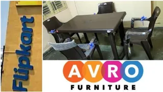 Dining Table unboxing & honest review,4 chairs +1 Delta Table Plastic 4 Seater #AVRO furniture Set