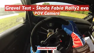 Miko Marczyk - POV Helmet Cam Gravel Test / Škoda Fabia Rally2 evo