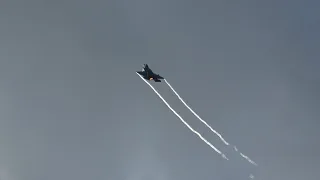 Dutch F35 Full Afterburner Unrestricted Climb ''Leeuwarden Airbase"