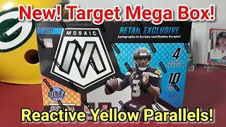 New! 2021 Mosaic Football Mega Box! Nice RC QB Target Reactive Yellow!