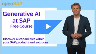 Generative AI at SAP✈️ – Free openSAP Course
