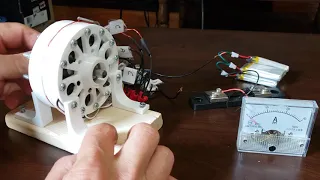 3d printed, Axial Flux, Brushless DC Motor, Amp measurements