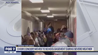 Choir concert moves to school basement during severe weather | FOX 9 KMSP