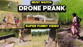 Drone Prank with Villagers 😋😋 ll Funny Reaction ll Watch The Video Till the End