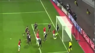 Jonny Evans Goal - Bayer Leverkusen vs Manchester United 0-3 - 27/11/2013