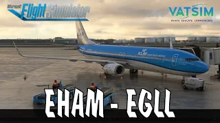 MSFS 2020 Live: Real KLM Ops | Heathrow Test | Amsterdam to London Heathrow | PMDG Boeing 737-800