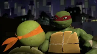 TMNT Slash Attacks Mikey In front of Raph